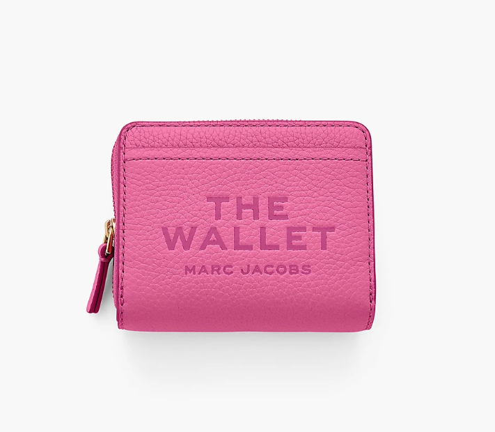 Mini cartera piel compacta pink